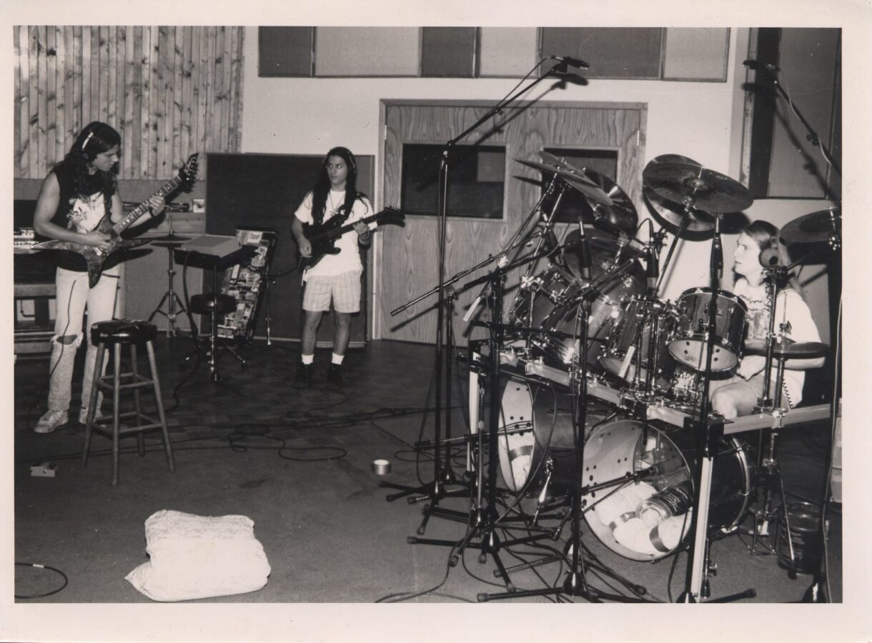 Death: Human, Schuldiner rehearsing with Paul Masvidal and the late Sean Reinert