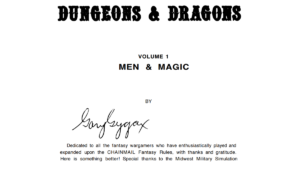 Men & Magic: Η Αφετηρία του φαινομένου Dungeons & Dragons