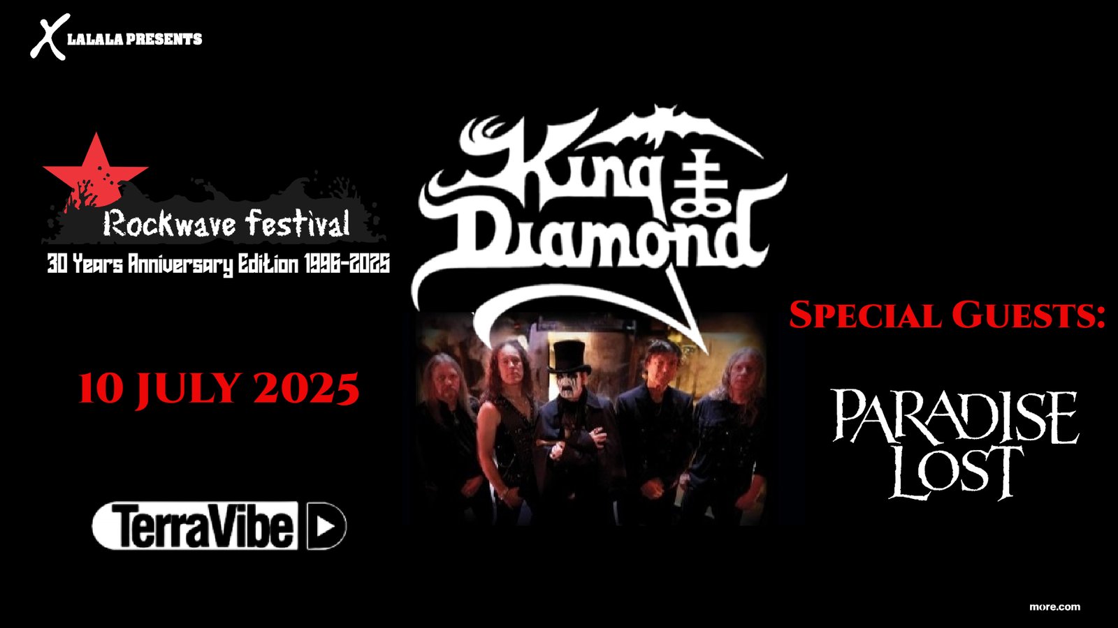 Rockwave Festival 2025: Ο King Diamond και οι Paradise Lost φέρνουν το Θέατρο του Τρόμου στο Terra Vibe