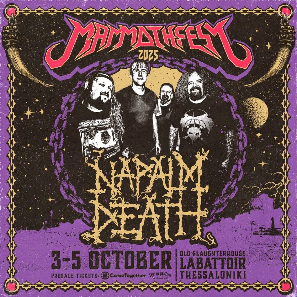 Οι Napalm Death επιστρέφουν στην Ελλάδα αποκλειστικά για το MammothFest 2025