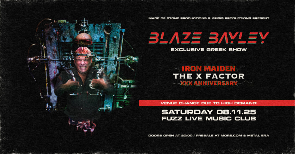 Ο Blaze Bayley επιστρέφει στην Αθήνα για μία επετειακή συναυλία αφιερωμένη στο “X Factor”