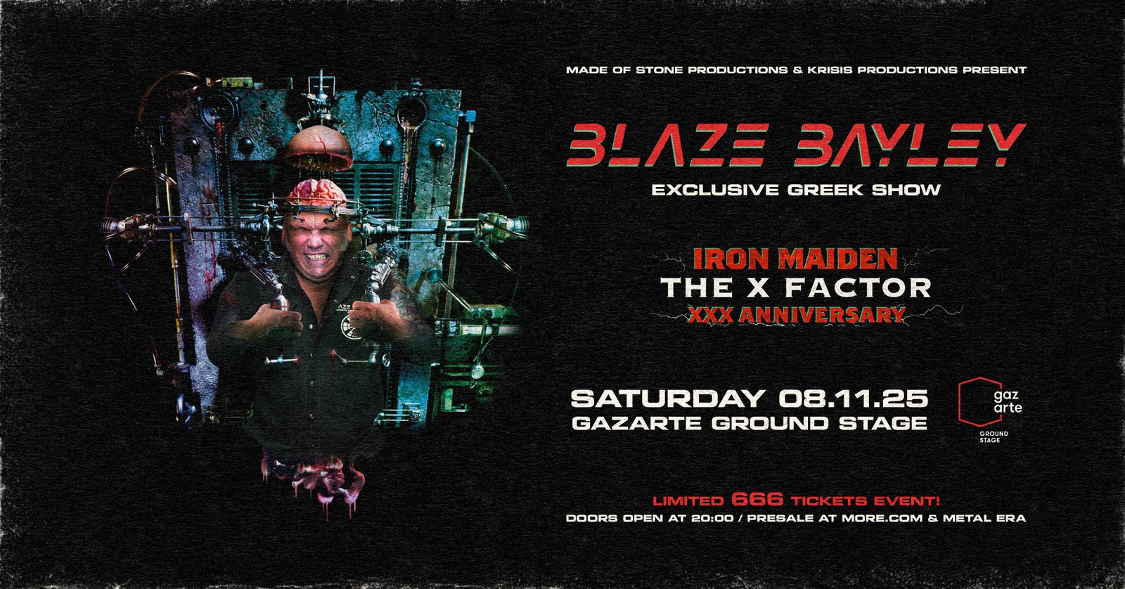 Ο Blaze Bayley επιστρέφει στην Αθήνα για μία επετειακή συναυλία αφιερωμένη στο "X Factor"