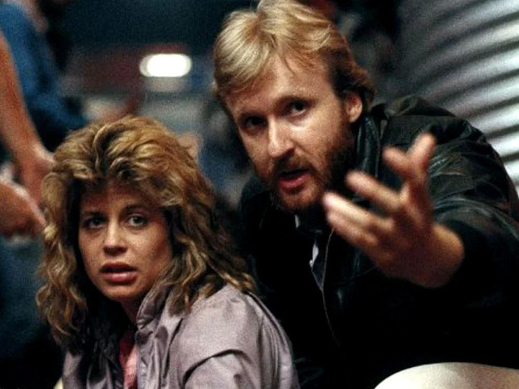 James Cameron και Lind Hamilton στα γυρίσματα του "The Terminator"