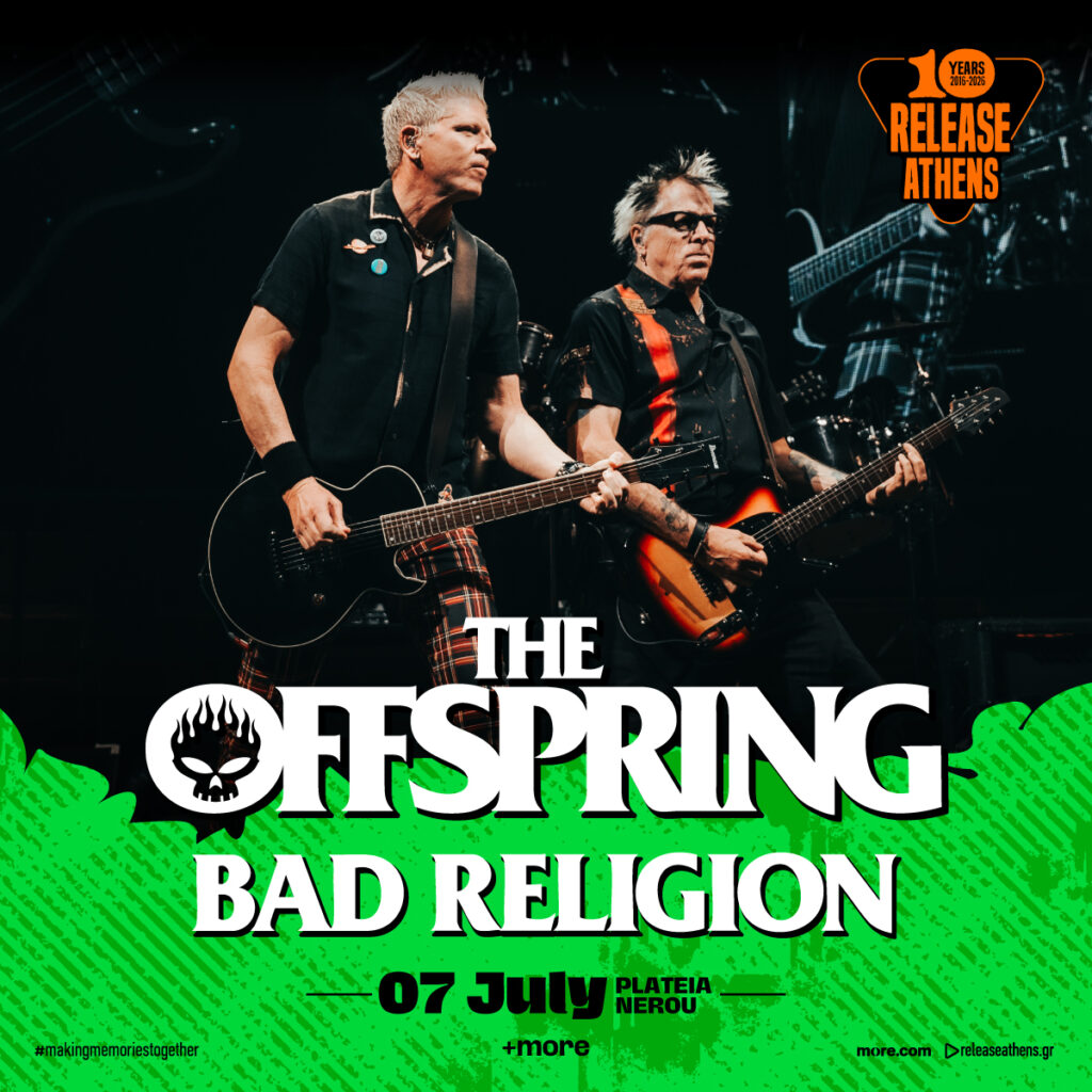 Release Athens 2026: The Offspring και Bad Religion στην Πλατεία Νερού