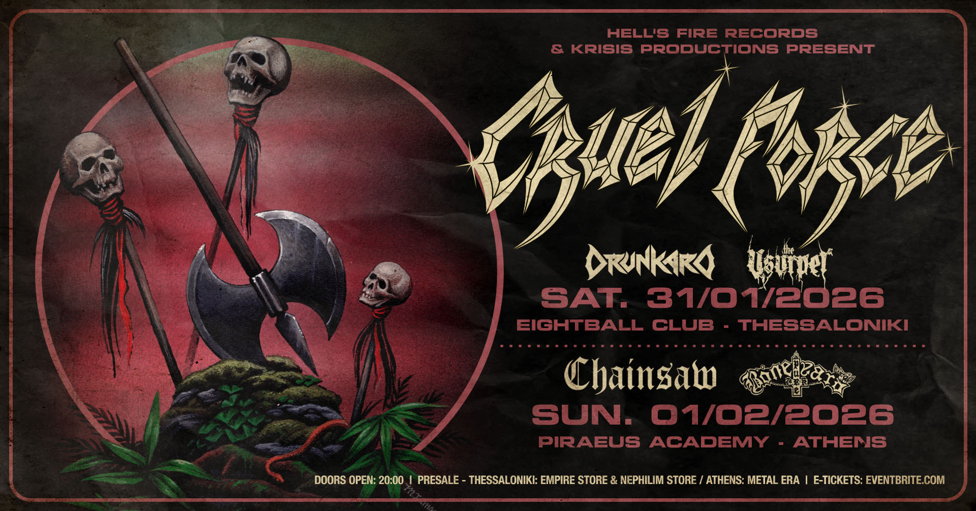 Οι Cruel Force σε Αθήνα και Θεσσαλονίκη για δύο εκρηκτικά shows