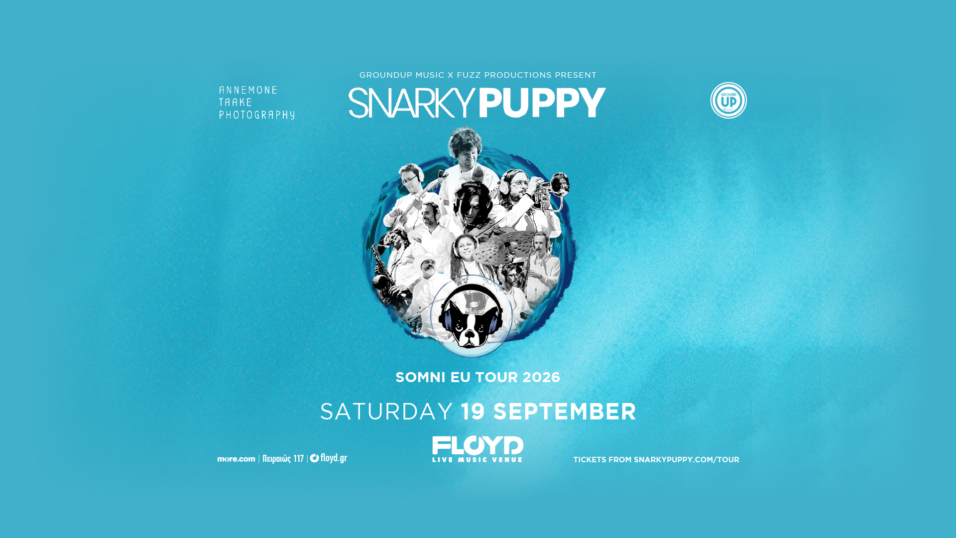 Η πολυβραβευμένη κολεκτίβα των Snarky Puppy ζωντανά στη σκηνή του Floyd