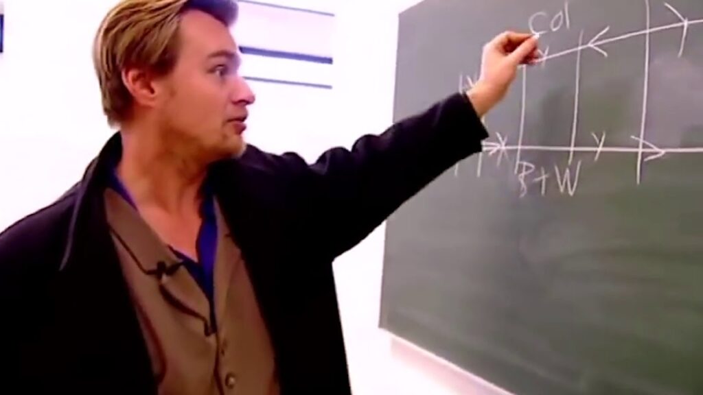 O Christopher Nolan κατά την περίοδο των γυρισμάτων του "Memento"
