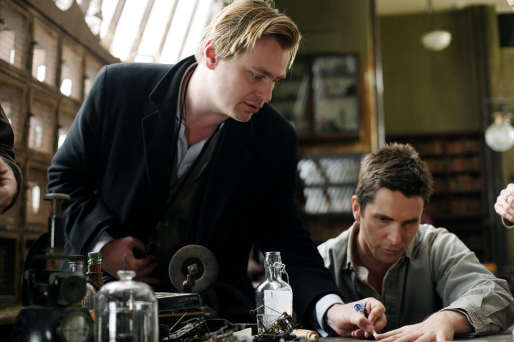 O Christopher Nolan και ο Christian Bale κατά τα γυρίσματα του "The Prestige"